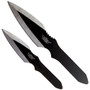 UZI TRW-002 Large/Small 2-Piece Throwing Knife Set, Satin/Black Blades