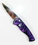 Piranha Plum Fingerling Auto Knife, 154CM Mirror Blade