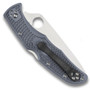 Spyderco Endura4 Aogami Super Blue Grey FRN Knife, Plain Blade