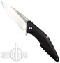 Brous Blades Carbon Fiber Division Flipper Knife, Satin Blade