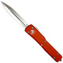 Microtech Orange UTX70 OTF Knife, Double Plain Edge Satin Blade