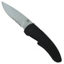 Schrade 101LS Large G10 Folding Knife, Drop Point Bead Blast Combo Blade
