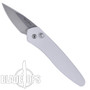 ProTech Half Breed Stonewash Auto Knife, Silver Handle, PT3601