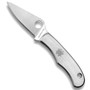 Spyderco Bug SLIPIT Folder Knife, Stainless Handle, Satin Blade 