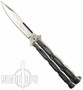 Silver Skeleton Butterfly Knife