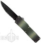 Camo Lightning Double Action OTF, Black Combo Blade