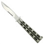 Thug Heavyweight Stainless Balisong Butterfly Knife, Satin Combo Blade