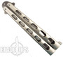 Thug Heavyweight Stainless Balisong Butterfly Knife, Satin Combo Blade