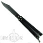 Bear Ops Bear Song Butterfly Knife, Black G10, Black TI Clip Blade, B200B4T