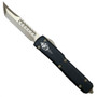 Microtech 119-13 Contoured Ultratech Hellhound Tanto OTF Auto Knife, Bronze Blade FRONT VIEW