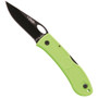 KA-BAR Dozier Zombie Green Folding Thumb Notch Knife, Black Blade