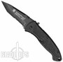 Smith & Wesson Special Ops Small Assisted Knife, Tanto Combo Blade, Black Handle