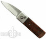 Mini Auto, Wood Handle, Satin Blade, Cali-Legal