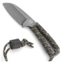 Ruger Cordite Compact Fixed Blade Survival Knife, Black Stonewash Plain Blade