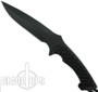 Spartan Blades ARES Fixed Blade Combat Knife, Black Blade, Black Handle, Black Kydex Sheath