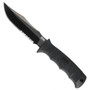 SOG E37T-K SEAL Pup Elite Fixed Blade Knife, Kydex Sheath, AUS-8 Black Combo Blade