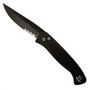 Pro-Tech Brend Auto 1 Knife, Part Serrated, Black Blade
