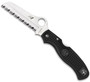 Spyderco Atlantic Salt Folding Lockback Knife, H1 Steel SpyderEdge Blade, Black FRN Handle, C89SBK