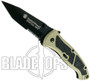 Smith & Wesson Special Ops Large Assisted Knife, Tanto Combo Blade, Desert Handle