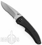 Schrade 101S Folding Knife, Drop Point Bead Blast Combo Blade