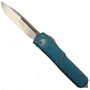 Microtech 231-4TQ Turquoise UTX-85 S/E OTF Auto Knife, Satin Blade FRONT VIEW