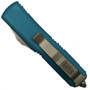 Microtech 231-4TQ Turquoise UTX-85 S/E OTF Auto Knife, Satin Blade REAR VIEW