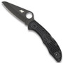 Spyderco C88PBBK2 Salt 2 Folder Knife, H-1 Black Blade FRONT VIEW