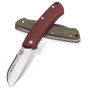 Benchmade 319-1 Dark Red Proper Non-Locking Folder Knife, CPM-S30V Satin Blade