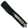 Microtech CA Legal UTX70 OTF Knife, Satin Plain Single Edge REAR VIEW