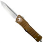 Microtech 144-10TA Tan Combat Troodon T/E OTF Auto Knife, Stonewash Blade