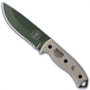 ESEE Knives ESEE-5S-KO-OD Micarta Fixed Blade Knife, NO SHEATH, 1095 Carbon OD Green Combo Blade