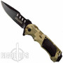 Pershing Spring Assist Knife, Black Combo Blade