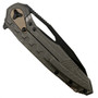 Microtech 196-3DLCTA Tan Sigil MK6 Aluminum/Titanium Flipper Knife, Full Serrated DLC Black Blade