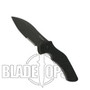 Kershaw Junkyard Dog II Flipper Knife, Black G10 Handle, Black Combo Blade, 1725BLKST