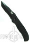 Benchmade H&K Mini Ascender Folder Knife, Black Tactical, Tanto Part Serrated Edge, 14301SBT