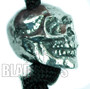 Green Girl Studio Pewter Skull Bead, Pair
