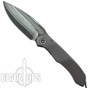 Marfione Custom Anax Integral Frame Lock Knife, San Mai Damascus