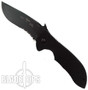Emerson Knives Commander Folder Knife, Black Combo Blade