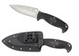 Spyderco FB24SBK2 Jumpmaster 2 Fixed Blade Knife, H-1 Satin SpyderEdge Blade