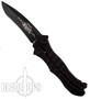 Microtech Tactical Metalmark Balisong Knife, DLC Black Blade MT170-1T