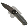 Bear OPS AC-100-B4-T-SR Automatic Knife, Black Tactical Part Serrated Blade