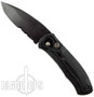 Bear OPS AC-100-B4-T-SR Automatic Knife, Black Tactical Part Serrated Blade
