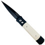 Pro-Tech 952 Tuxedo Godfather Auto Knife, Ivory Micarta, 154CM Black Blade