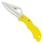 Spyderco Ladybug 3 Salt Knife, Yellow Handle, Plain H1 Blade FRONT VIEW