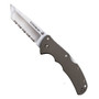 Cold Steel Code 4 Folder Knife, Satin Tanto Blade, Fully Serrated