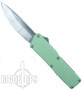Lime Green Lightning Double Action OTF, Satin Blade