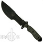 TOPS Knives Skullcrusher X-treme Blade with Sheath, Micarta, Black Traction Coating