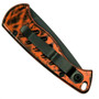 Piranha Orange Fingerling Auto Knife, 154CM Black Combo Blade