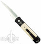ProTech Godfather, Skull Laser Scrimshaw Prototype, Satin Blade
