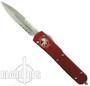 Microtech Red Ultratech OTF Knife, Bead Blast Combo Dagger Blade